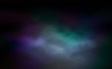 Samanyolu yıldızlı koyu mavi vektör dokusu. Soyut şablonda gökyüzü yıldızlarıyla parlayan illüstrasyon. Reklamınız, posteriniz, afişiniz için en iyi tasarım.