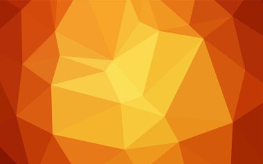 Işık turuncu vektör üçgen mozaik doku. Renkli resimde gradyan ile soyut tarzda. İşiniz için yeni tasarım.