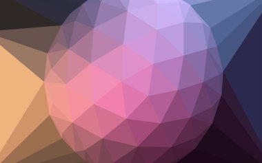 Koyu pembe, sarı bir mücevher bir merkezi ile Çokgen zemin vektör. Origami stil gradyan ile çizimde. Marka kitap için yeni şablon.