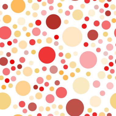 Işık kırmızı noktalar ile sarı vektör sorunsuz kapak. Modern Soyut illüstrasyon renkli su ile bırakır. Desen doku duvar kağıdı olarak kullanılabilir.