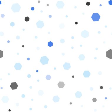 Hafif mavi vektör renkli altıgenler ile seamless modeli. Beyaz zemin üzerinde renkli altıgen yanarak bahislerin doğru. Desen olabilir reklam, kitapçıklar için.