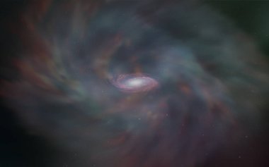 Koyu pembe, yeşil vektör doku Samanyolu ile yıldız. Gökyüzü yıldızlarla illüstrasyon soyut şablonunda parlayan. Kozmik arka planlar için şablon.