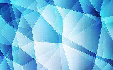 Hafif mavi vektör üçgen mozaik doku. Tamamen yeni bir renk illüstrasyon poligonal bir tarzda. Afiş için tamamen yeni şablon.