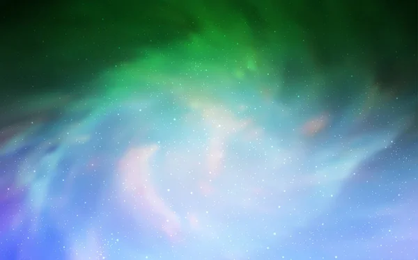 Açık Mavi Yeşil Vektör Desen Ile Gece Gökyüzünde Yıldızlar Büyükayı — Stok Vektör