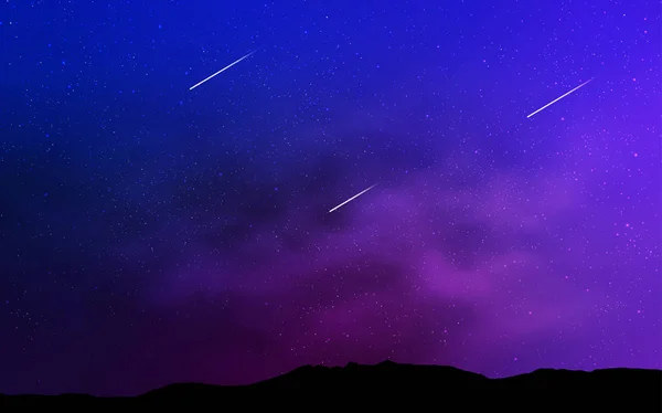 Светло Розовый Синий Векторный Узор Ночными Звездами Неба Космические Звезды — стоковый вектор