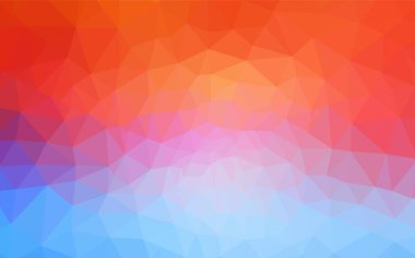 Açık mavi, kırmızı vektör soyut mozaik zemin. Üçgenler ile renkli soyut resimde. Web siteniz için yeni bir doku.