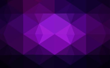 Koyu mor, pembe düşük poli doku vektör. Renkli resimde üçgenler ile soyut tarzda. İş tasarımınız için yeni stil.