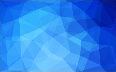 Hafif BLUE vektörü düşük polyester arka plan. Çokgen tasarım modeli. Düşük poligon çizimi, düşük çokgen arkaplan.