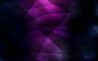 Koyu pembe, mavi Çokgen soyut düzen vektör. Gradyan ile zarif parlak poligonal illüstrasyon. Marka kitap için yeni şablon.