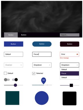 Koyu mavi vektör tel kafes kiti gökada yıldız ile. Renkli gökyüzü ile soyut tarzda dekoratif UI takımı tasarım. Bu web siteleri için kullanabileceğiniz şablon.