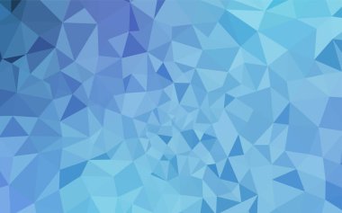 Hafif mavi vektör degrade üçgenler şablonu. Gradyan ile Origami tarzında yaratıcı geometrik şekil. İş tasarımınız için yeni stil.