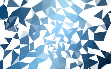 Hafif mavi vektör poligonal model. Çokgen şekilleri ile bir örnek. İşiniz için en iyi üçgen tasarım.