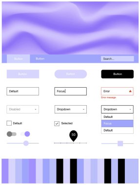 Soyut daireler ile hafif mor vektör tel kafes kiti. Degrade çizgiler ile renkli soyut resimde. Sen-ebilmek kullanma için açılış sayfaları bu şablonu.