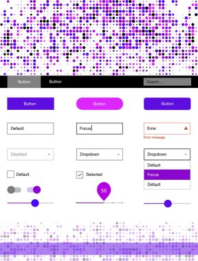 Pembe ışık, vektör stil rehberi daireler ile mavi. Web Kullanıcı arabirimi kiti başlığını soyut degrade daireler ile. Açılış sayfanız için modern şablon.