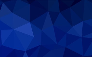 Koyu mavi vektör üçgen mozaik kapak. Üçgenler ile modern soyut resim. Senin arka plan için dokulu deseni.