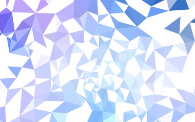 Pembe ışık, vektör soyut poligonal şablon mavi. Üçgen geometrik örnek gradyan ile. Tasarımınız için üçgen desen.