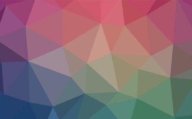 Açık yeşil, kırmızı vektör Çokgen arka plan. Renkli resimde üçgenler ile soyut tarzda. Tasarımınız için üçgen desen.