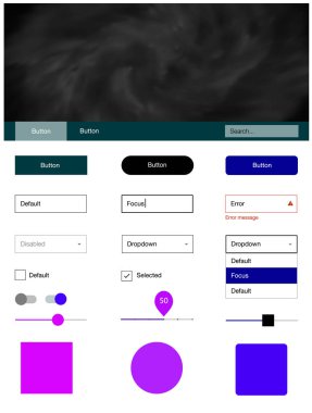 Hafif pembe, mavi vektör web UI kiti Bulutsusu yıldız ile. Renkli gökyüzü ile soyut tarzda dekoratif UI takımı tasarım. Açılış sayfanız için modern şablon.