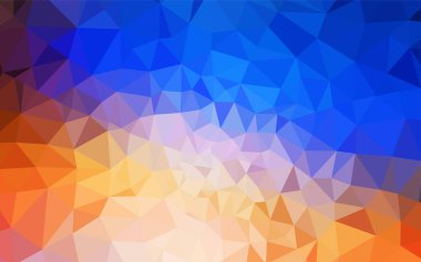 Açık mavi, sarı vektör Çokgen arka plan. Geometrik şekil gradyan ile Origami tarzında. Marka kitap için yeni şablon.