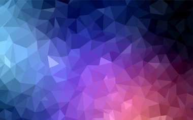 Koyu mavi, kırmızı Çokgen soyut düzen vektör. Renkli resimde gradyan ile poligonal tarzı. İşiniz için en iyi üçgen tasarım.