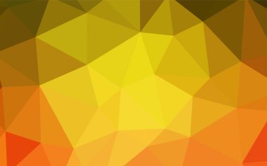 Işık kırmızı, sarı vektör soyut poligonal şablonu. Üçgen geometrik örnek gradyan ile. Tasarımınız için üçgen desen.