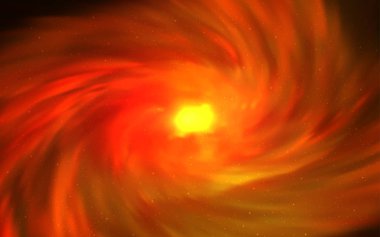 Galaksi yıldızlı Light Orange vektör arkaplanı. Soyut şablonda gökyüzü yıldızlarıyla parlayan illüstrasyon. Reklamınız, posteriniz, afişiniz için en iyi tasarım.