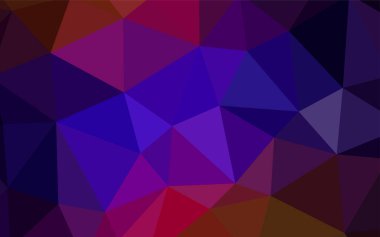 Koyu mavi, kırmızı vektör çokgen desen. Çokgen soyut çizim ve gradyan. Pankartın için tamamen yeni bir şablon.