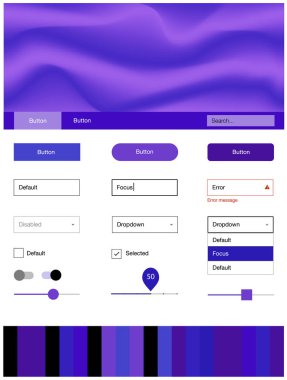 Açık mavi, kırmızı vektör tasarım UI kiti eğri daireler ile. Bandy çizgilerle modern degrade soyut resim. Bu örnek için sitesidir.