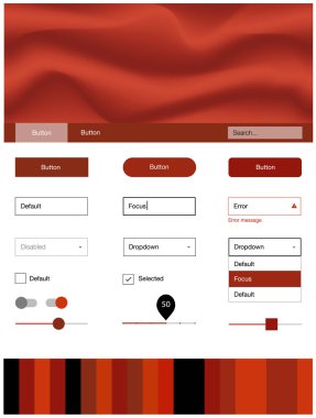 Işık kırmızı vektör tel kafes kiti soyut daireler ile. Renkli resimde gradyan ile soyut memphis tarzı. Web siteleri, açılış sayfaları için güzel düzeni.