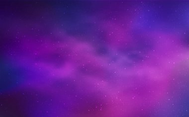 Işık mor, pembe vektör desen ile gece gökyüzünde yıldızlar. Parlak astronomik yıldız ile renkli illüstrasyon parlayan. Kozmik arka planlar için şablon.