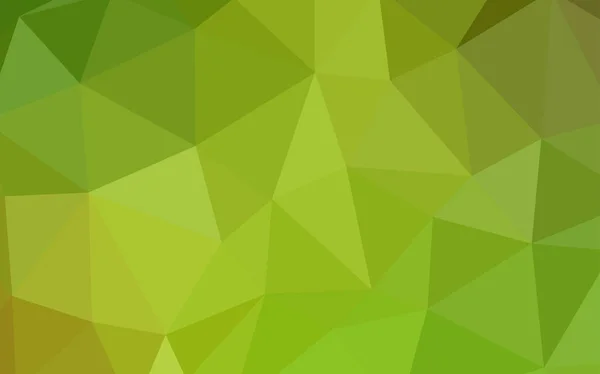 Verde Claro Vetor Amarelo Brilhante Tampa Triangular Ilustração Abstrata Poligonal —  Vetores de Stock