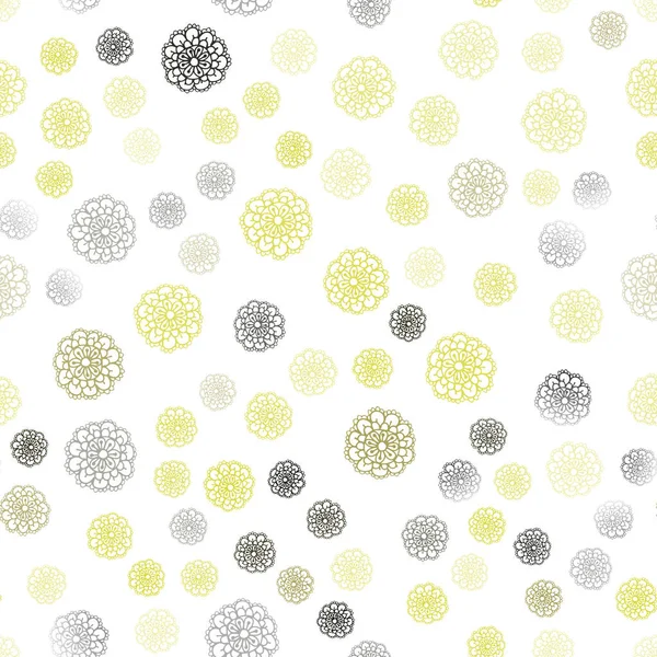 Koyu yeşil, sarı vektör sorunsuz doğal soyut şablonu. Bulanık tarzı çiçek ile yepyeni renkli resimde. Tasarımınız için yeni bir doku.