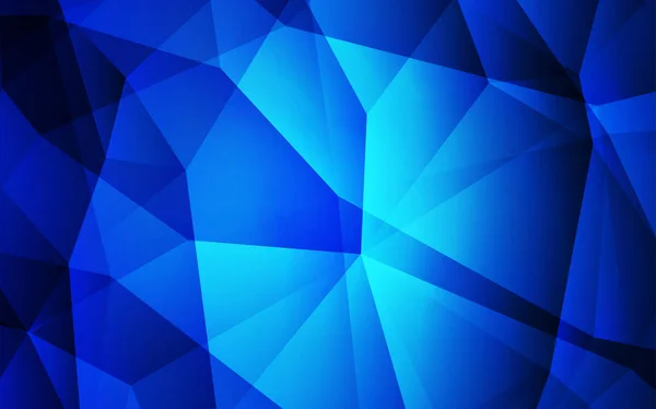 Oscuro Vector Azul Cubierta Poli Baja Elegante Ilustración Poligonal Brillante — Archivo Imágenes Vectoriales