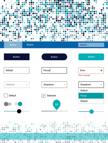 Açık mavi, yeşil vektör web UI kiti ile küreler. Web Kullanıcı arabirimi kiti başlığını soyut degrade daireler ile. Web siteleri, açılış sayfaları için güzel düzeni.