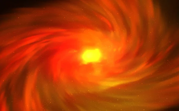 Heller Orangefarbener Vektorhintergrund Mit Galaxiensternen Leuchtende Illustration Mit Himmelssternen Auf — Stockvektor