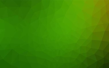 Işık yeşil vektör Çokgen soyut düzeni. Poligonal illüstrasyon parlayan, hangi üçgen oluşur. İşiniz için en iyi üçgen tasarım.