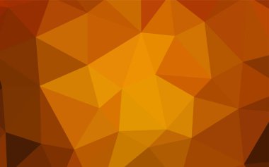 Işık turuncu vektör soyut poligonal şablonu. Gradyan ile zarif parlak poligonal illüstrasyon. İşiniz için en iyi üçgen tasarım.