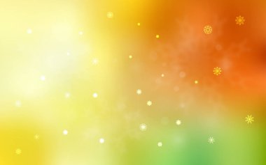 Işık kırmızı, sarı vektör desen Noel kar taneleri ile. Modern geometrik soyut Illustration kristalleri ile buz. Desen-ebilmek var olmak kullanılmış için yeni yıl reklam, kitapçıklar.