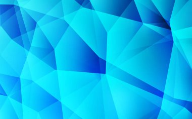 Üçgen kapak parlayan ışık mavi vektör. Gradyan ile zarif parlak poligonal illüstrasyon. Tamamen yeni bir tasarım sizin broşürü.