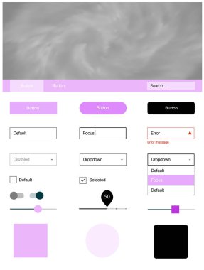 Hafif pembe vektör tel kafes kiti gökada yıldız ile. Renkli gökyüzü ile soyut tarzda dekoratif UI takımı tasarım. Web siteleri için basit renkli tasarım.