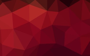 Koyu kırmızı vektör zemin Çokgen. Poligonal illüstrasyon parlayan, hangi üçgen oluşur. Senin arka plan için dokulu deseni.