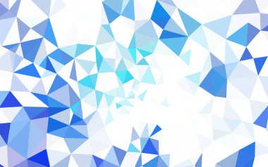 Koyu mavi vektör üçgen mozaik kapak. Üçgenler ile renkli resimde parlayan. Web siteniz için yeni bir doku.