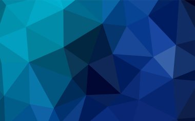 Açık mavi, yeşil vektör üçgen mozaik kapak. Tamamen yeni bir renk illüstrasyon poligonal bir tarzda. İşiniz için en iyi üçgen tasarım.