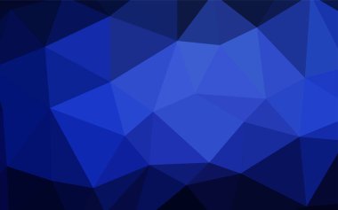 Koyu mavi soyut poligonal şablon vektör. Gradyan ile Origami tarzında yaratıcı geometrik şekil. İşiniz için yeni tasarım.