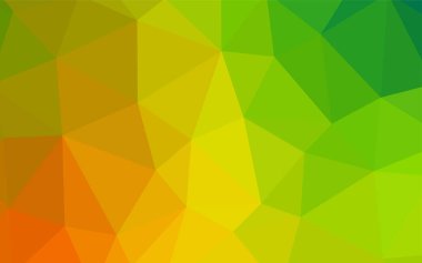 Açık yeşil, sarı vektör degrade üçgenler şablonu. Üçgenler ile modern soyut resim. İş tasarımınız için yeni stil.