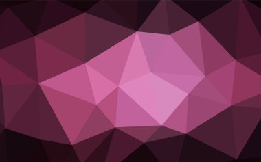 Koyu pembe soyut poligonal desen vektör. Poligonal illüstrasyon parlayan, hangi üçgen oluşur. İşiniz için yeni tasarım.