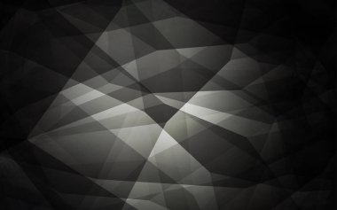 Koyu gri vektör üçgen mozaik kapak. Üçgenler ile renkli soyut resimde. Cep telefonu arka plan için şablon.