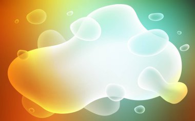 Açık yeşil, sarı vektör şablon satırları, oval. Çarpık illüstrasyon memphis tarzı parlayan. Yepyeni tasarımı reklamlar, poster, afiş için.