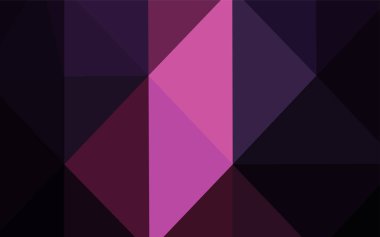 Koyu pembe, mavi soyut mozaik desen vektör. Gradyan ile Origami tarzında yaratıcı geometrik şekil. İşiniz için en iyi üçgen tasarım.
