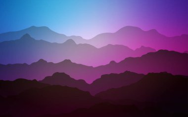 Pembe ışık, vektör desen lav şekillerle mavi. Glitter soyut illüstrasyon alaycı hatları ile. Arka plan için dokulu dalga deseni.